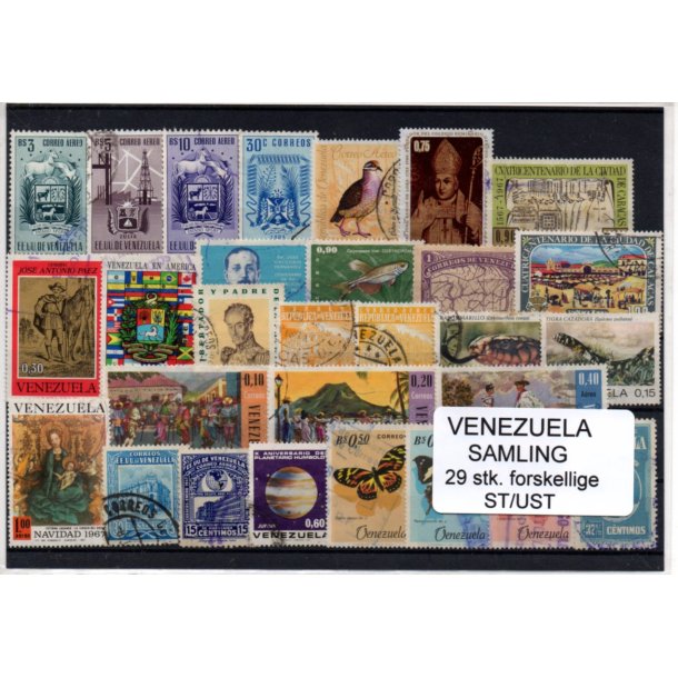 Venezuela Samling - 29 Stk. Stemplet/Ustemplet