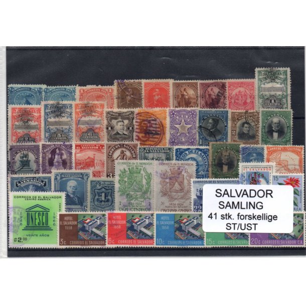 El Salvador Samling. 35 Stk.forskellige Stemplet/Ustemplet