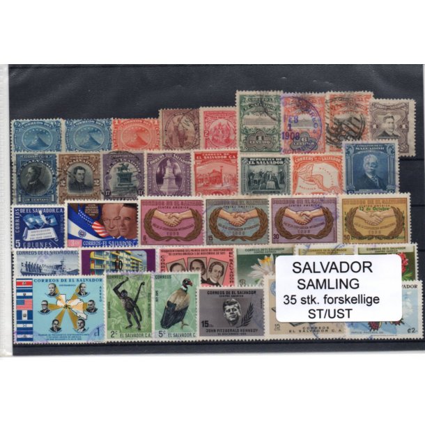 El Salvador Samling. 41 Stk. Stemplet/Ustemplet