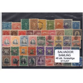 El Salvador Samling. 46 Stk.forskellige Stemplet/Ustemplet