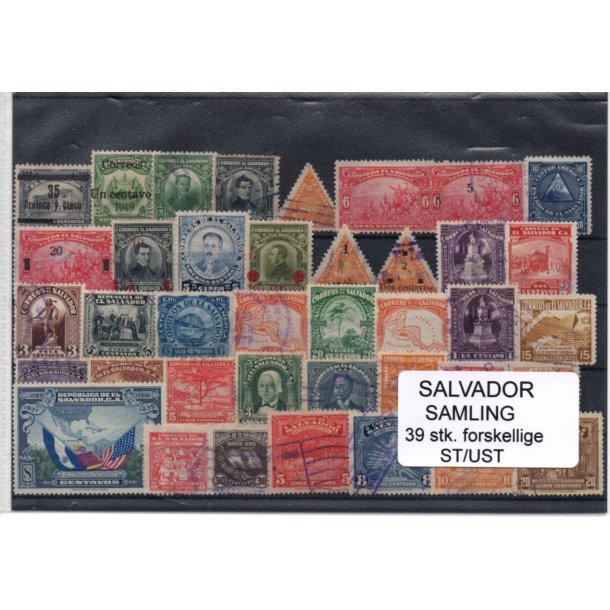 El Salvador Samling. 39 Stk.forskellige Stemplet/Ustemplet