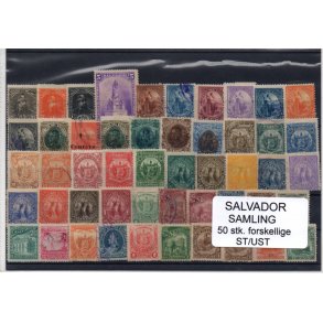El Salvador Samling. 50 Stk.forskellige Stemplet/Ustemplet