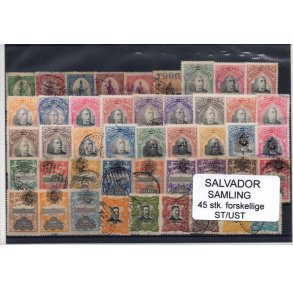 El Salvador Samling. 45 Stk.forskellige Stemplet/Ustemplet