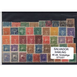 El Salvador Samling. 46 Stk.forskellige Stemplet/Ustemplet