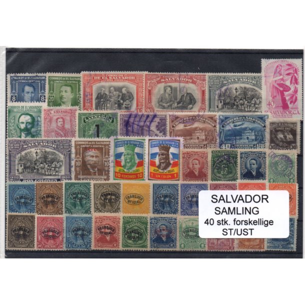 El Salvador Samling. 40 Stk.forskellige Stemplet/Ustemplet