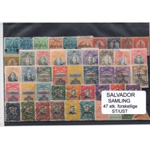 El Salvador Samling. 47 Stk.forskellige Stemplet/Ustemplet