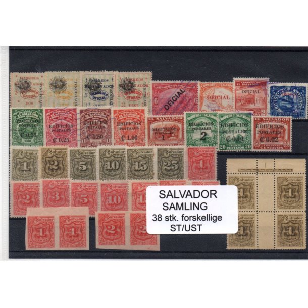 El Salvador Samling. 38 Stk.forskellige Stemplet/Ustemplet