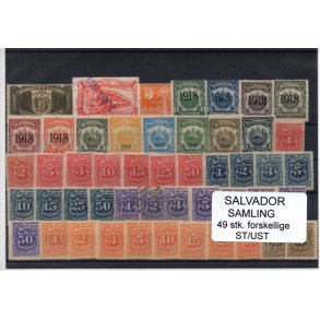 El Salvador Samling. 49 Stk.forskellige Stemplet/Ustemplet