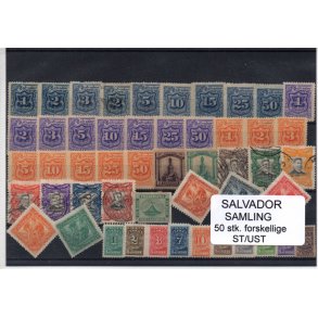 El Salvador Samling. 50 Stk.forskellige Stemplet/Ustemplet