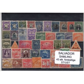 El Salvador Samling. 43 Stk.forskellige Stemplet/Ustemplet