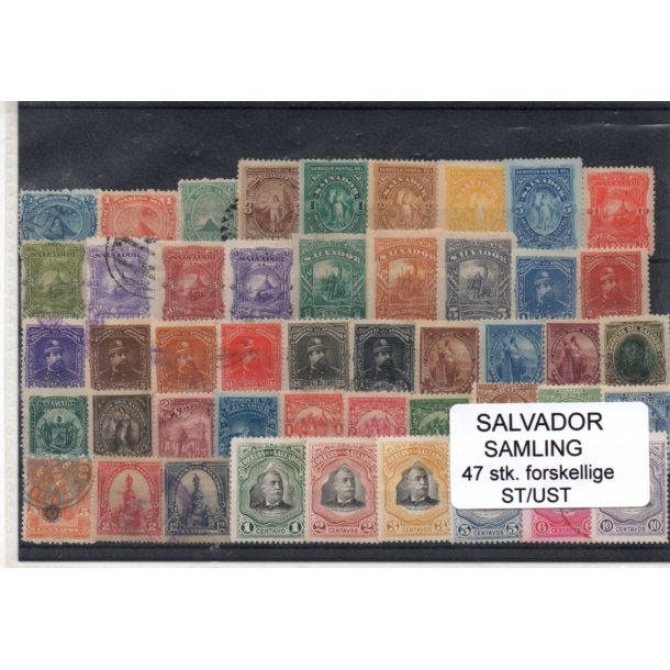 El Salvador Samling. 47 Stk.forskellige Stemplet/Ustemplet
