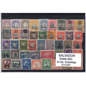 El Salvador Samling. 43 Stk.forskellige Stemplet/Ustemplet