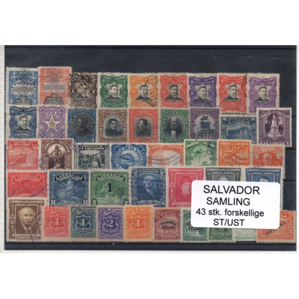 El Salvador Samling. 43 Stk.forskellige Stemplet/Ustemplet