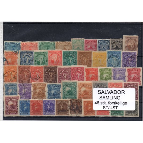El Salvador Samling. 46 Stk.forskellige Stemplet/Ustemplet