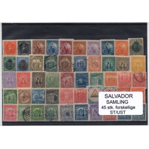 El Salvador Samling. 45 Stk.forskellige Stemplet/Ustemplet