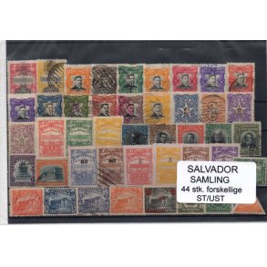El Salvador Samling. 44 Stk.forskellige Stemplet/Ustemplet