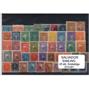 El Salvador Samling. 45 Stk.forskellige Stemplet/Ustemplet