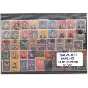 El Salvador Samling. 44 Stk.forskellige Stemplet/Ustemplet