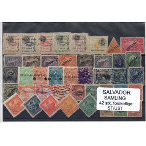 El Salvador Samling. 42 Stk.forskellige Stemplet/Ustemplet
