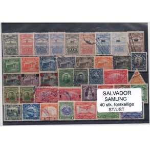 El Salvador Samling. 40 Stk.forskellige Stemplet/Ustemplet