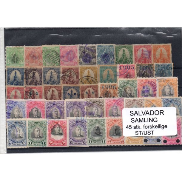 El Salvador Samling. 45 Stk.forskellige Stemplet/Ustemplet
