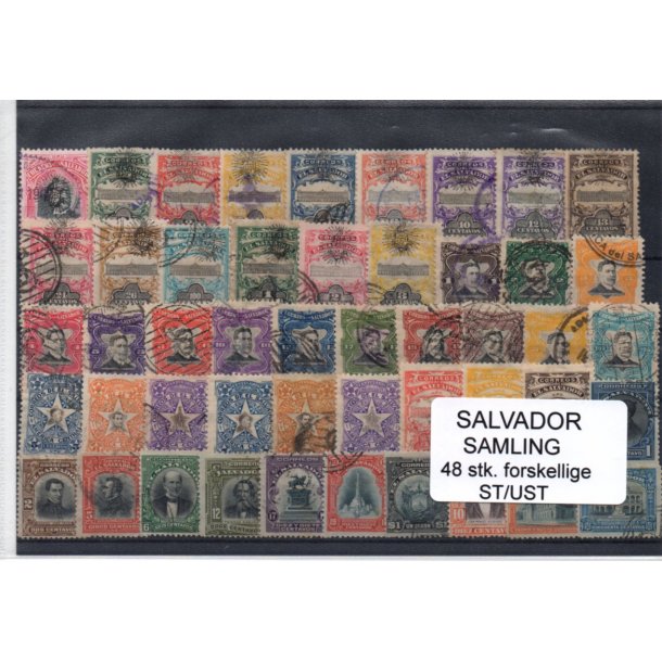 El Salvador Samling. 48 Stk.forskellige Stemplet/Ustemplet