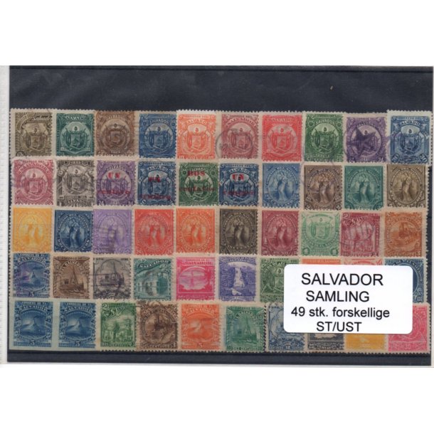 El Salvador Samling. 49 Stk.forskellige Stemplet/Ustemplet