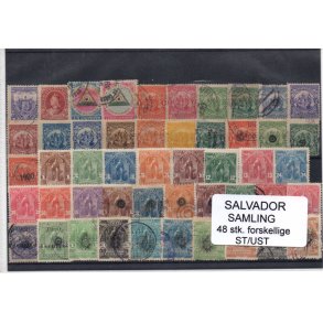 El Salvador Samling. 48 Stk.forskellige Stemplet/Ustemplet