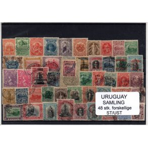 Uruguay Samling - 48 Stk. forskellige Stemplet/Ustemplet