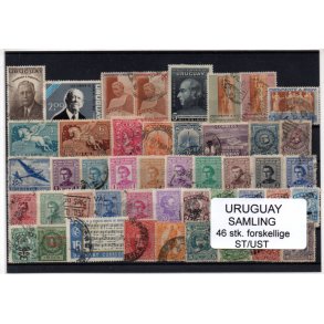 Uruguay Samling - 46 Stk. forskellige Stemplet/Ustemplet