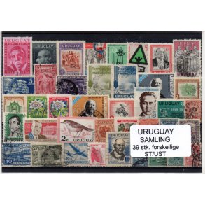 Uruguay Samling - 39 Stk. forskellige Stemplet/Ustemplet