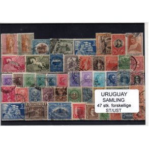 Uruguay Samling - 47 Stk. forskellige Stemplet/Ustemplet