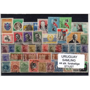 Uruguay Samling - 44 Stk. forskellige Stemplet/Ustemplet
