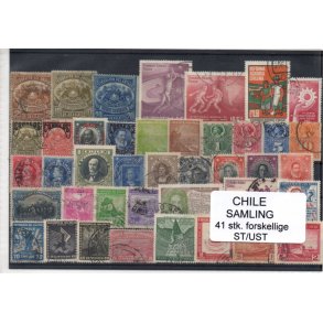 Chile Samling 41 Stk. Stemplet/Ustemplet