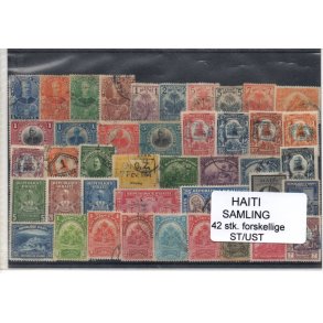 Haiti Samling. 42 Stk. forskellige - Stemplet/Ustemplet
