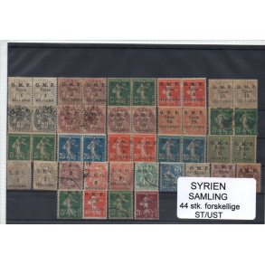 Syrien Samling - 44 Stk - Stemplet/Ustemplet
