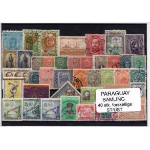 Paraguay Samling - 40 Stk. forskellige - Stemplet/Ustemplet