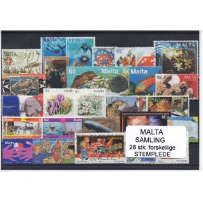 Malta Samling - 28 Stk forskellige.- Stemplede