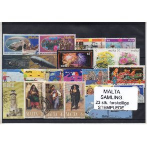 Malta Samling - 23 Stk forskellige.- Stemplede