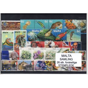 Malta Samling - 26 Stk forskellige.- Stemplede