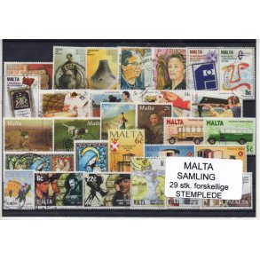 Malta Samling - 29 Stk forskellige.- Stemplede