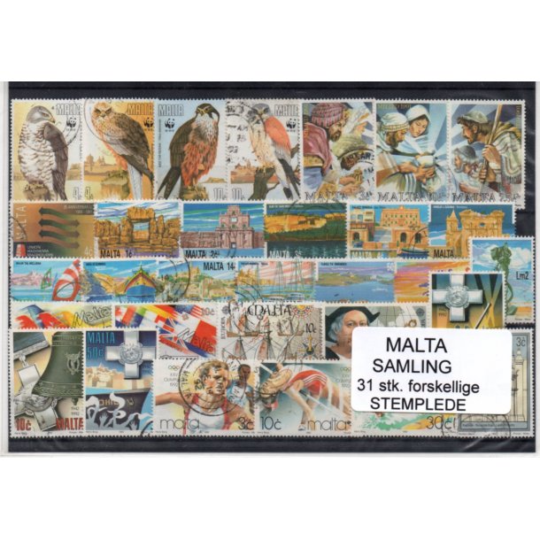 Malta Samling - 31 Stk forskellige.- Stemplede