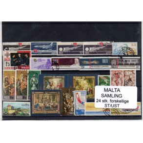 Malta Samling - 24 Stk forskellige.- Stemplede