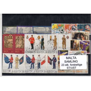 Malta Samling - 23 Stk forskellige.- Stemplede