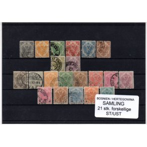 Bosnien Herzegowena Samling - 21 Stk Stemplet/Ustemplet