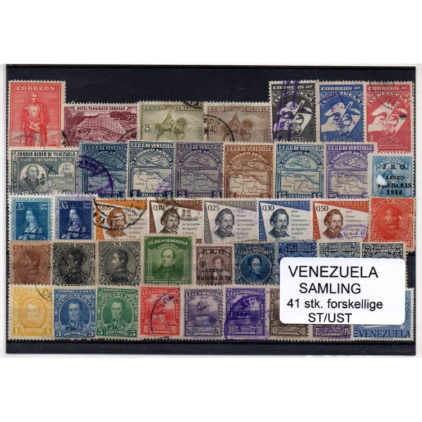 Venezuela Samling - 41 Stk. Stemplet/Ustemplet