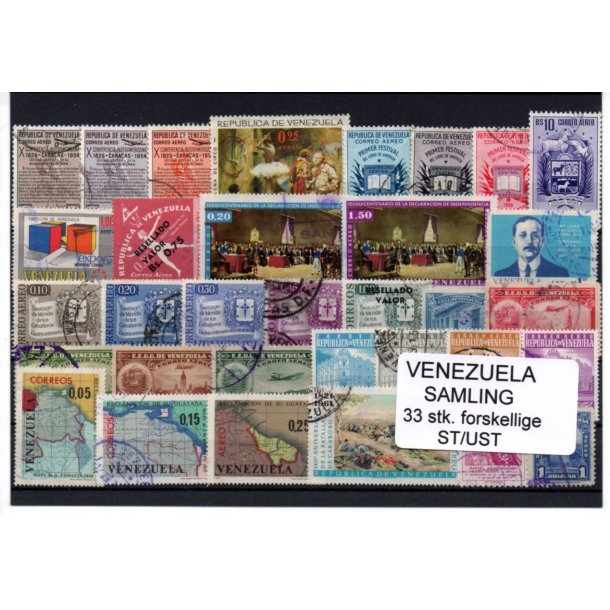 Venezuela Samling - 33 Stk. Stemplet/Ustemplet