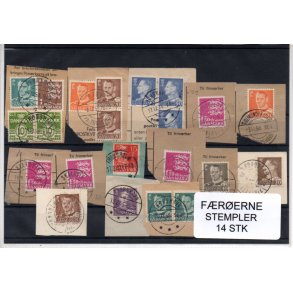 F&aelig;r&oslash;erne - Stempler Klip 14 Stk.