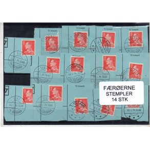 F&aelig;r&oslash;erne - Stempler Klip 14 Stk.