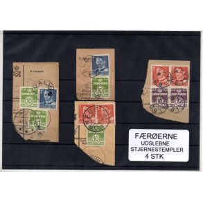 F&aelig;r&oslash;erne - Udslebne Stjernestempler Klip 4 Stk.